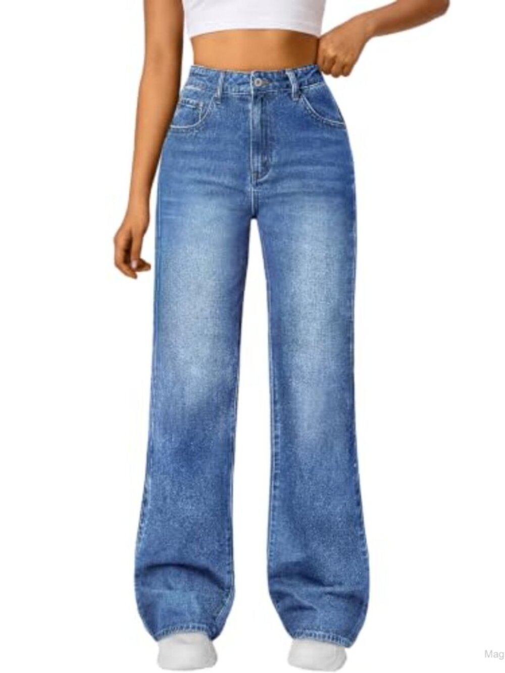 Women's High Waisted Wide Leg Stretch Jeans Baggy Y2K Style